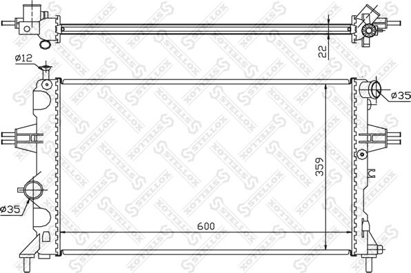 Stellox 10-25266-SX - Радиатор, охлаждение двигателя autospares.lv