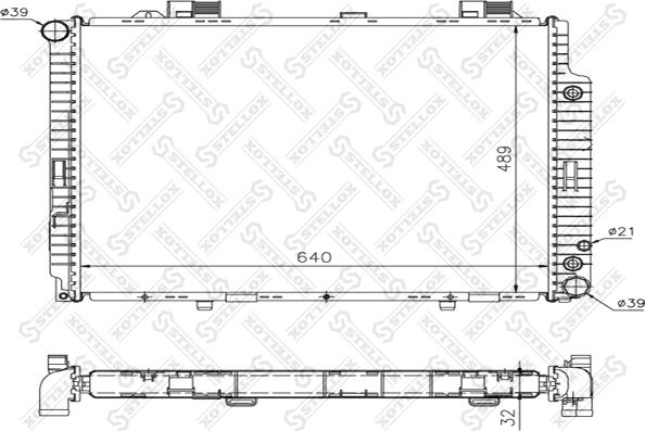 Stellox 10-25261-SX - Радиатор, охлаждение двигателя autospares.lv