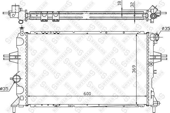 Stellox 10-25268-SX - Радиатор, охлаждение двигателя autospares.lv