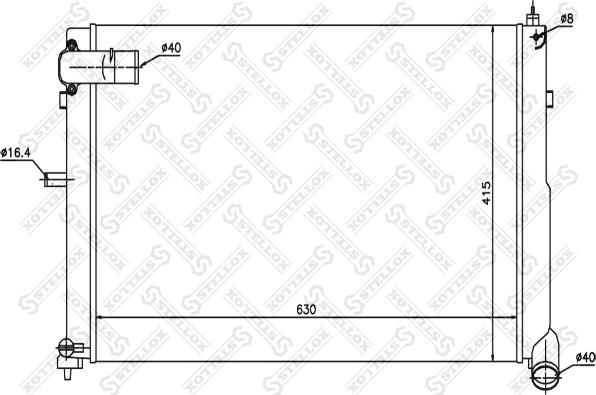 Stellox 10-25263-SX - Радиатор, охлаждение двигателя autospares.lv