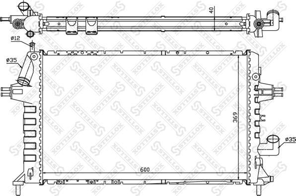 Stellox 10-25267-SX - Радиатор, охлаждение двигателя autospares.lv