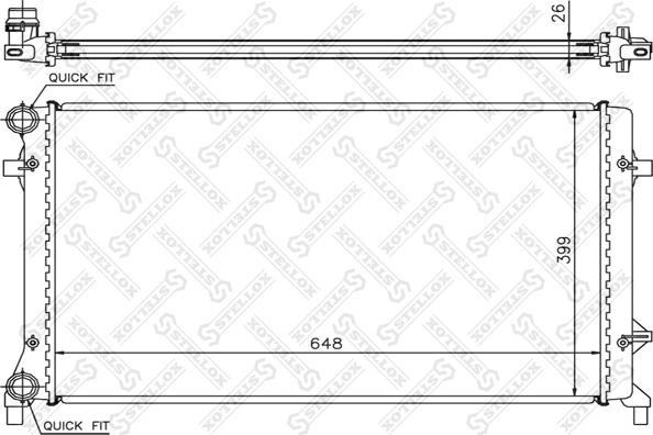 Stellox 10-25204-SX - Радиатор, охлаждение двигателя autospares.lv