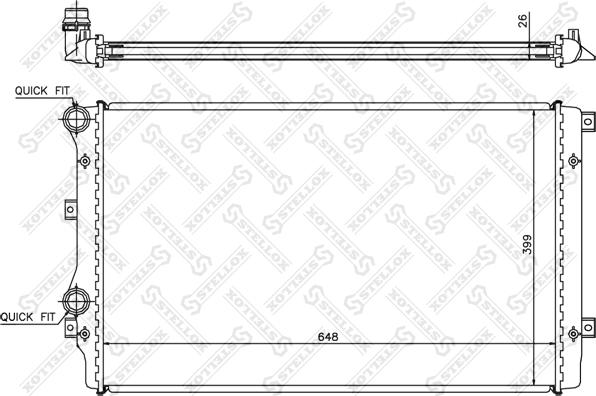 Stellox 10-25205-SX - Радиатор, охлаждение двигателя autospares.lv