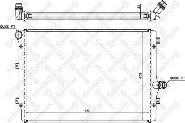 Stellox 10-25206-SX - Радиатор, охлаждение двигателя autospares.lv