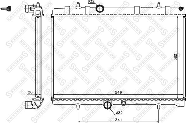 Stellox 10-25201-SX - Радиатор, охлаждение двигателя autospares.lv