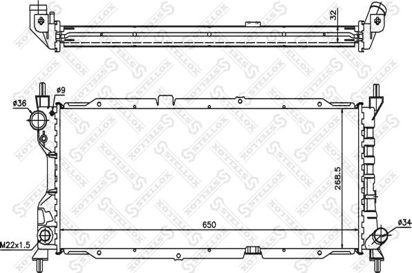 Stellox 10-25203-SX - Радиатор, охлаждение двигателя autospares.lv