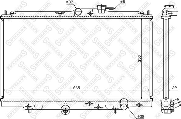 Stellox 10-25215-SX - Радиатор, охлаждение двигателя autospares.lv