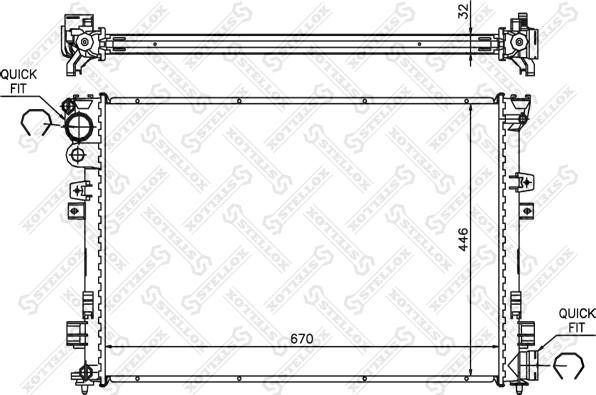 Stellox 10-25212-SX - Радиатор, охлаждение двигателя autospares.lv