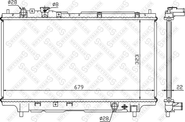 Stellox 10-25217-SX - Радиатор, охлаждение двигателя autospares.lv