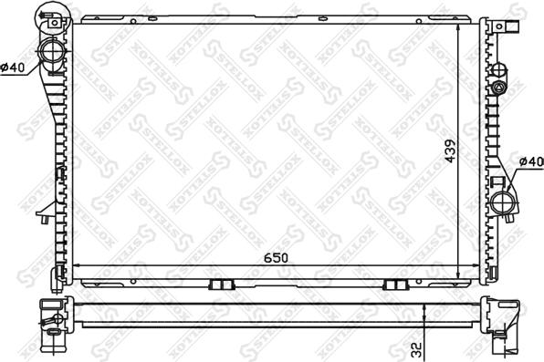 Stellox 10-25289-SX - Радиатор, охлаждение двигателя autospares.lv