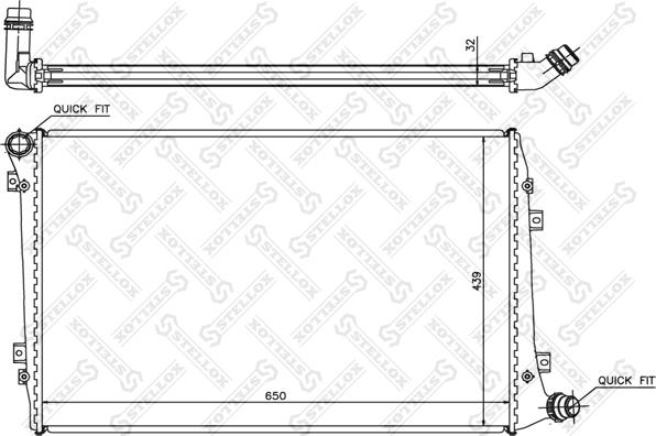 Stellox 10-25286-SX - Радиатор, охлаждение двигателя autospares.lv