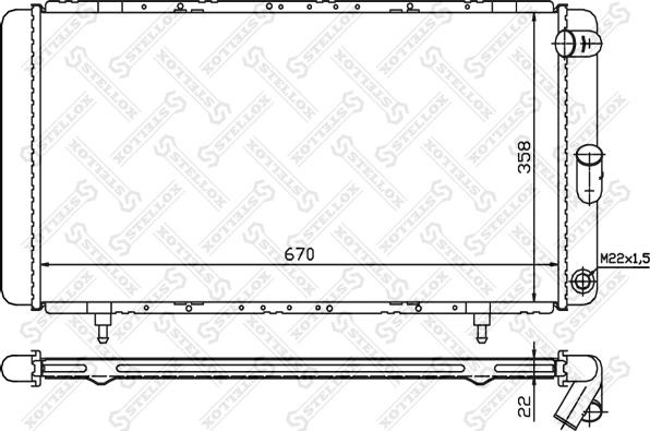 Stellox 10-25233-SX - Радиатор, охлаждение двигателя autospares.lv