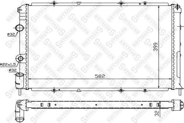 Stellox 10-25237-SX - Радиатор, охлаждение двигателя autospares.lv