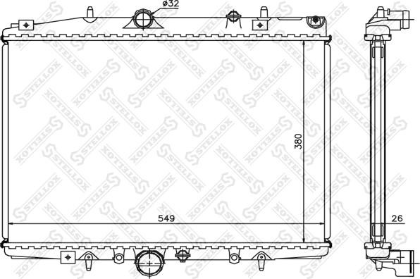 Stellox 10-25229-SX - Радиатор, охлаждение двигателя autospares.lv