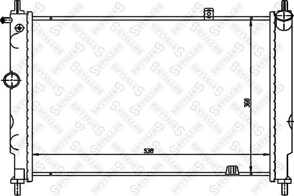 Stellox 10-25224-SX - Радиатор, охлаждение двигателя autospares.lv