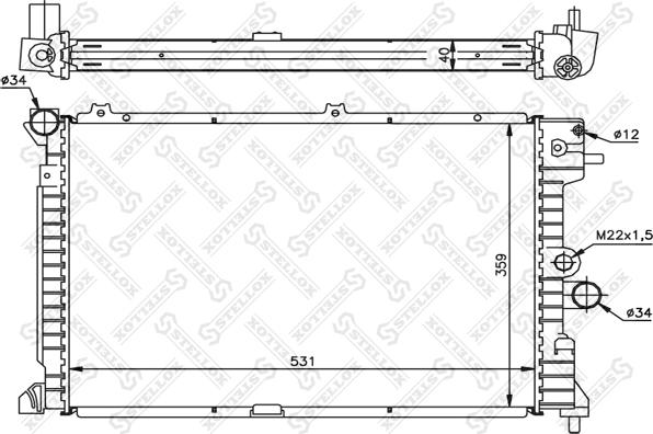 Stellox 10-25226-SX - Радиатор, охлаждение двигателя autospares.lv