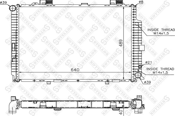 Stellox 10-25220-SX - Радиатор, охлаждение двигателя autospares.lv