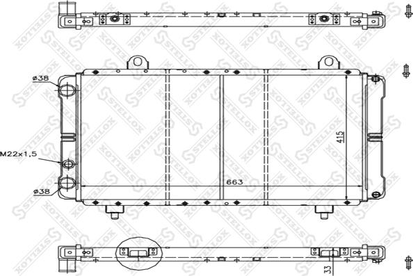 Stellox 10-25228-SX - Радиатор, охлаждение двигателя autospares.lv