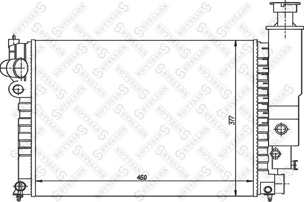 Stellox 10-25227-SX - Радиатор, охлаждение двигателя autospares.lv