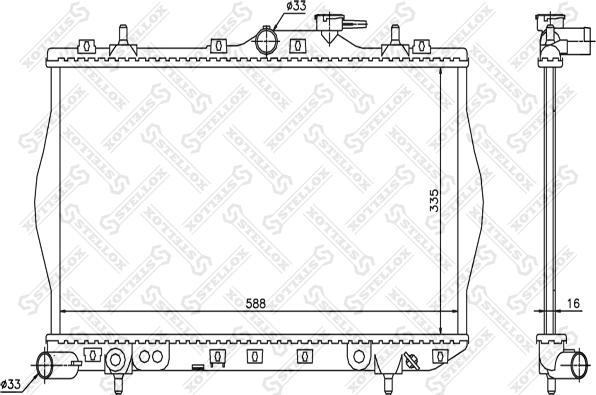 Stellox 10-25279-SX - Радиатор, охлаждение двигателя autospares.lv