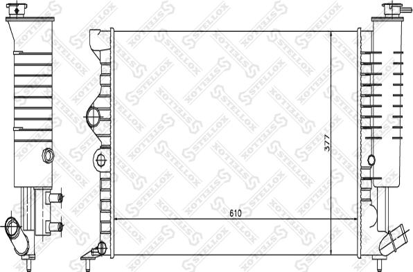 Stellox 10-25270-SX - Радиатор, охлаждение двигателя autospares.lv