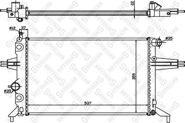 Stellox 10-25271-SX - Радиатор, охлаждение двигателя autospares.lv