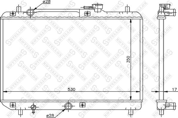 Stellox 10-25278-SX - Радиатор, охлаждение двигателя autospares.lv