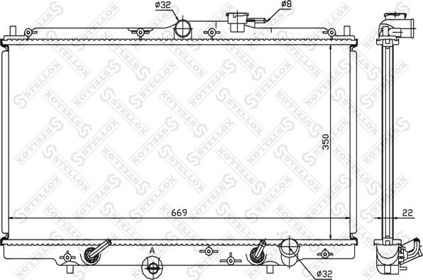 Stellox 10-25277-SX - Радиатор, охлаждение двигателя autospares.lv