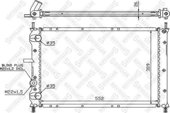 Stellox 10-25756-SX - Радиатор, охлаждение двигателя autospares.lv