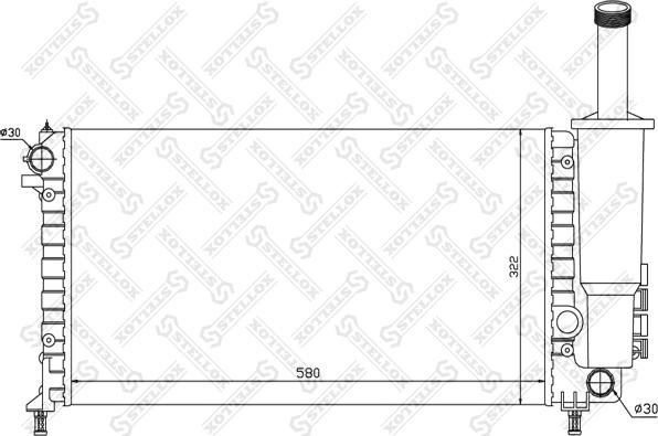 Stellox 10-25757-SX - Радиатор, охлаждение двигателя autospares.lv