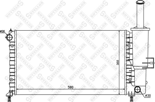 Stellox 10-25711-SX - Радиатор, охлаждение двигателя autospares.lv