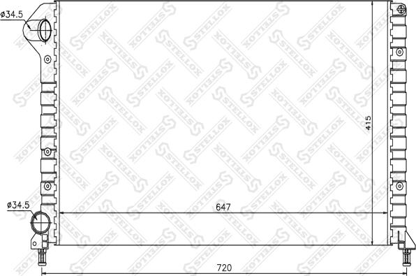 Stellox 10-25713-SX - Радиатор, охлаждение двигателя autospares.lv