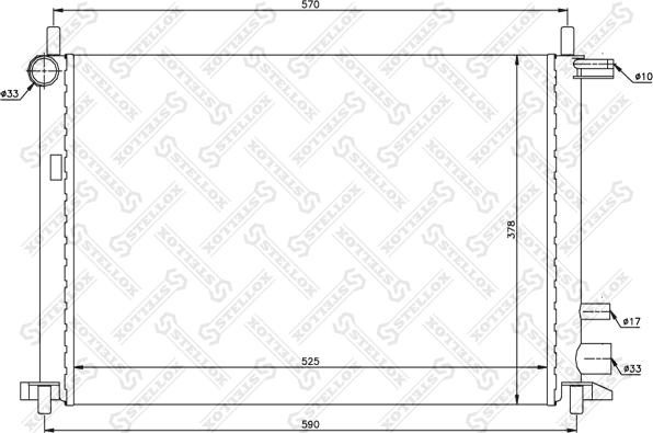 Stellox 10-25785-SX - Радиатор, охлаждение двигателя autospares.lv