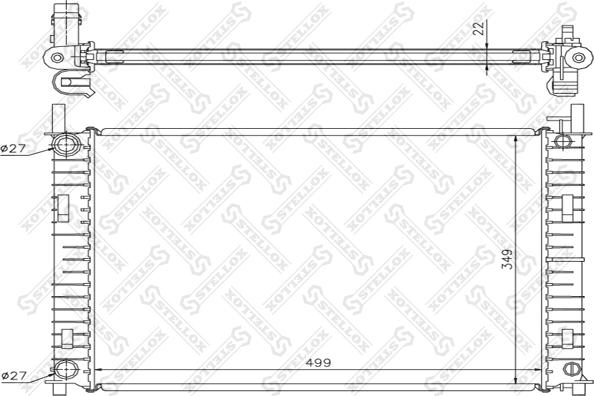 Stellox 10-25781-SX - Радиатор, охлаждение двигателя autospares.lv