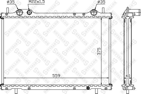 Stellox 10-25730-SX - Радиатор, охлаждение двигателя autospares.lv