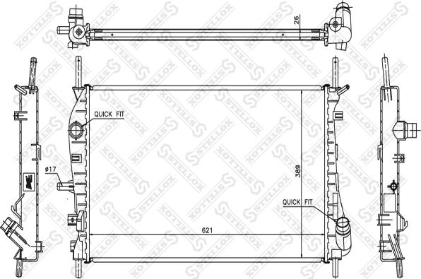 Stellox 10-25779-SX - Радиатор, охлаждение двигателя autospares.lv