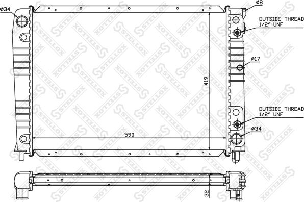 Stellox 10-26449-SX - Радиатор, охлаждение двигателя autospares.lv