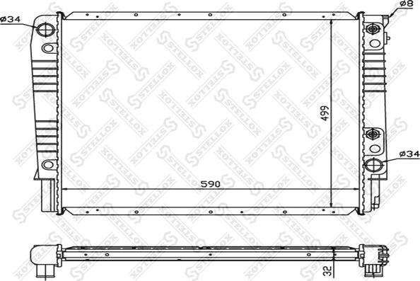 Stellox 10-26445-SX - Радиатор, охлаждение двигателя autospares.lv