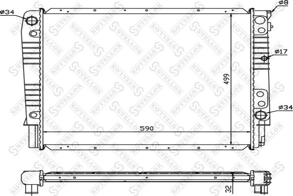 Stellox 10-26446-SX - Радиатор, охлаждение двигателя autospares.lv