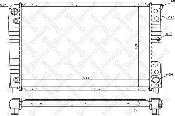 Stellox 10-26448-SX - Радиатор, охлаждение двигателя autospares.lv