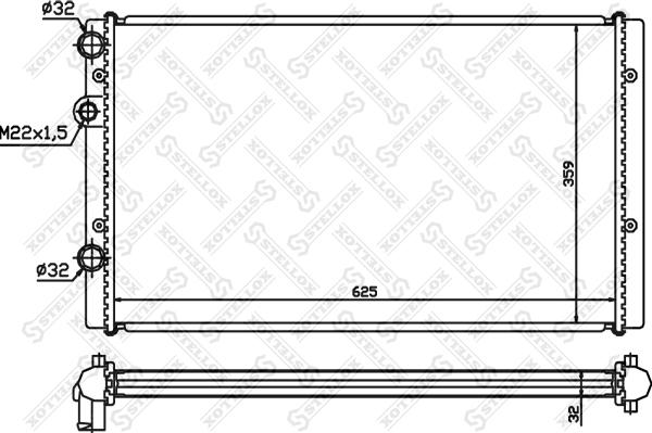 Stellox 10-26419-SX - Радиатор, охлаждение двигателя autospares.lv