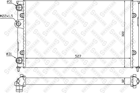 Stellox 10-26413-SX - Радиатор, охлаждение двигателя autospares.lv