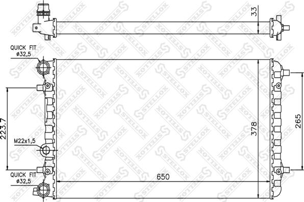 Stellox 10-26417-SX - Радиатор, охлаждение двигателя autospares.lv