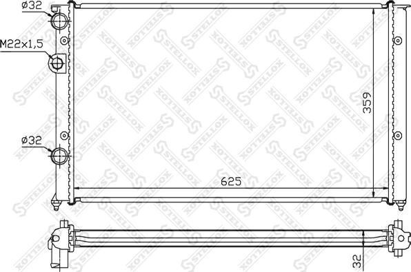 Stellox 10-26424-SX - Радиатор, охлаждение двигателя autospares.lv