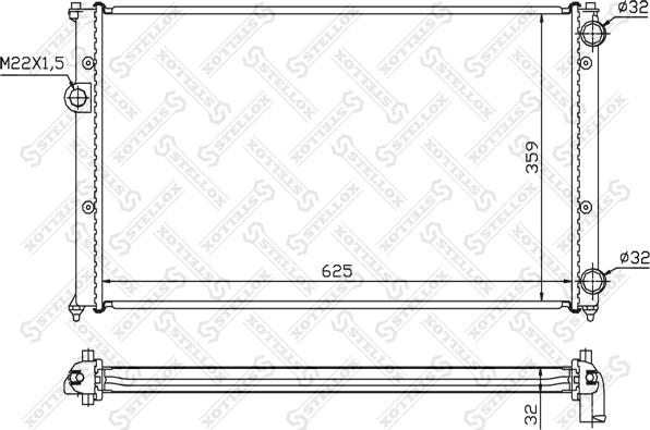 Stellox 10-26423-SX - Радиатор, охлаждение двигателя autospares.lv