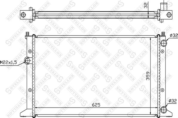 Stellox 10-26427-SX - Радиатор, охлаждение двигателя autospares.lv