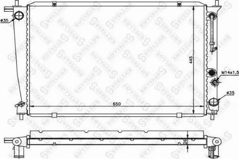 Stellox 10-26540-SX - Радиатор, охлаждение двигателя autospares.lv