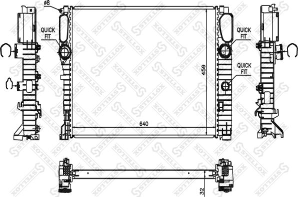 Stellox 10-26550-SX - Радиатор, охлаждение двигателя autospares.lv