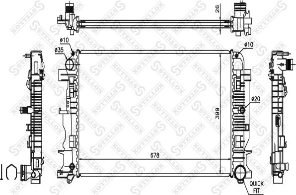 Stellox 10-26552-SX - Радиатор, охлаждение двигателя autospares.lv