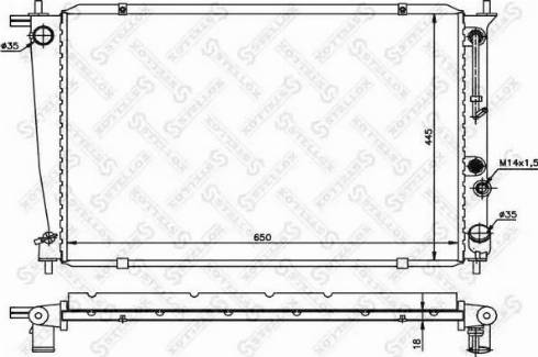 Stellox 10-26539-SX - Радиатор, охлаждение двигателя autospares.lv